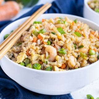 Easy Shrimp Fried Rice Recipe - Evolving Table