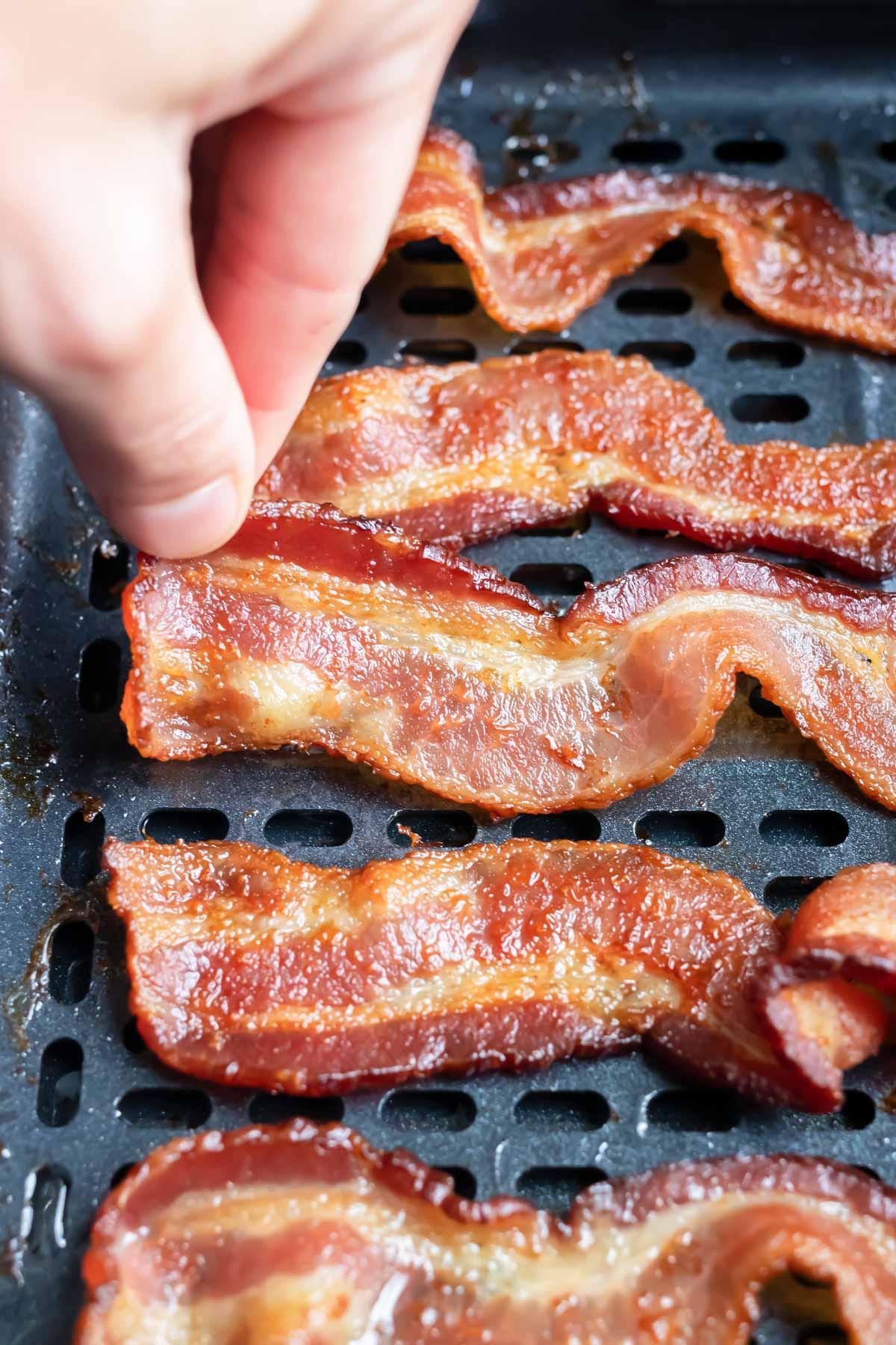 Air Fryer Bacon (Perfect Every Time!) - Evolving Table