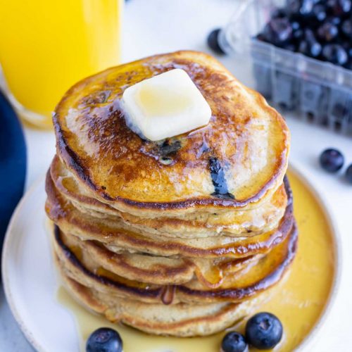 Best Blueberry Pancakes Recipe - Evolving Table