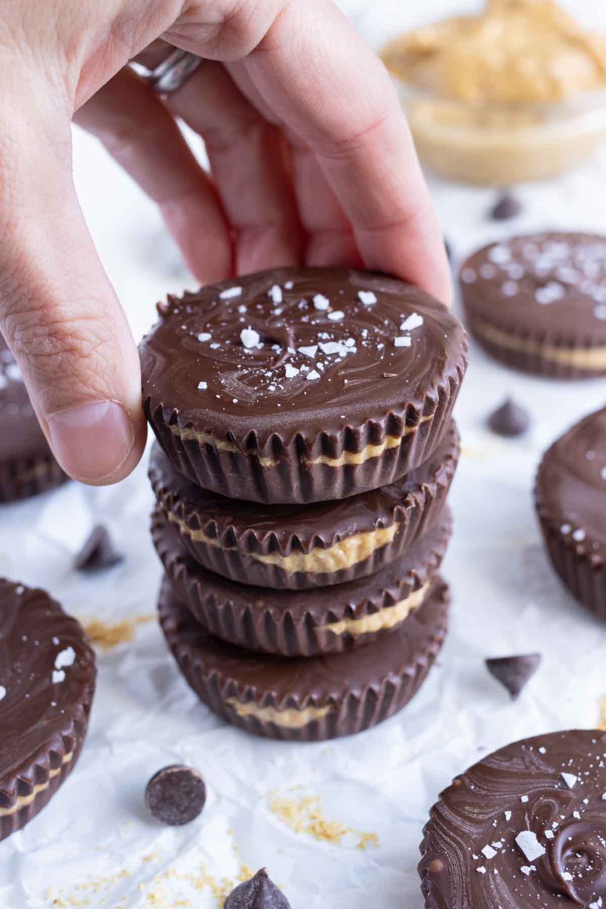 Homemade Peanut Butter Cups - Evolving Table