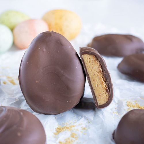 Chocolate Peanut Butter Easter Egg Crackers - Dinner 4 Two