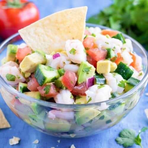 Easy Shrimp Ceviche Recipe with Avocado - Evolving Table