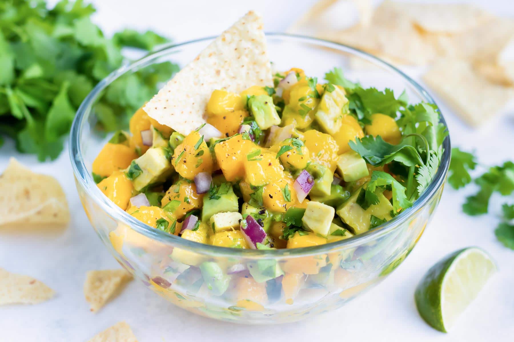 Fresh Mango Avocado Salsa Recipe Evolving Table