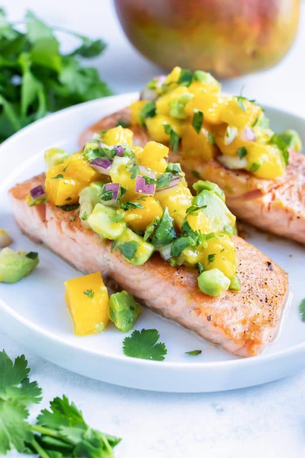 Fresh Mango Avocado Salsa Recipe Evolving Table