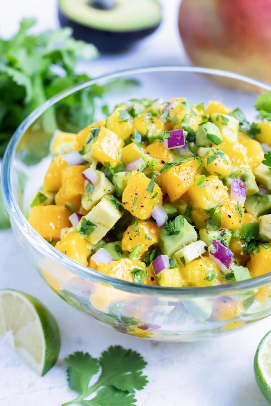 Fresh Mango Avocado Salsa Recipe Evolving Table