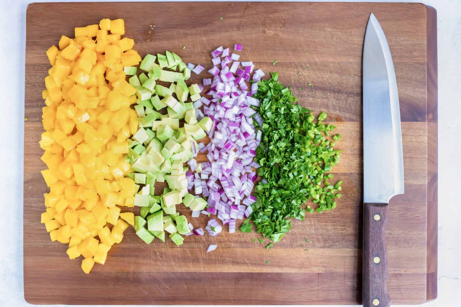 Fresh Mango Avocado Salsa Recipe Evolving Table