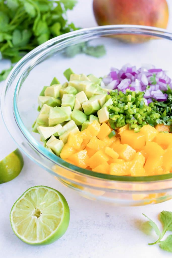 Fresh Mango Avocado Salsa Recipe Evolving Table