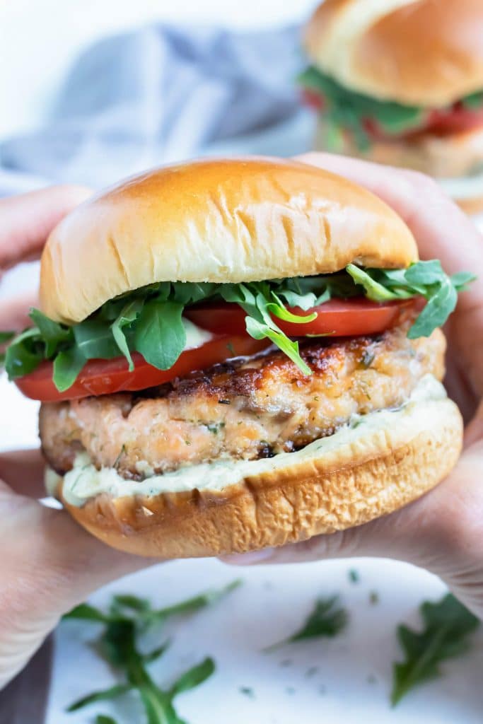 Best Salmon Burgers Recipe - Evolving Table