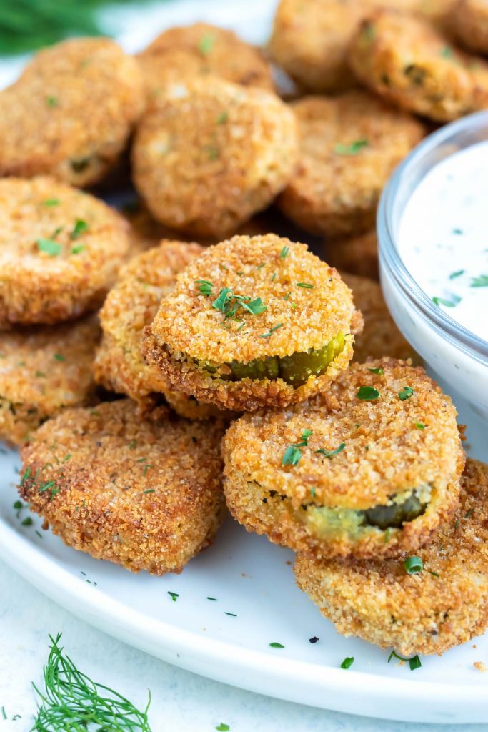 Air Fryer Fried Pickles Recipe - Evolving Table