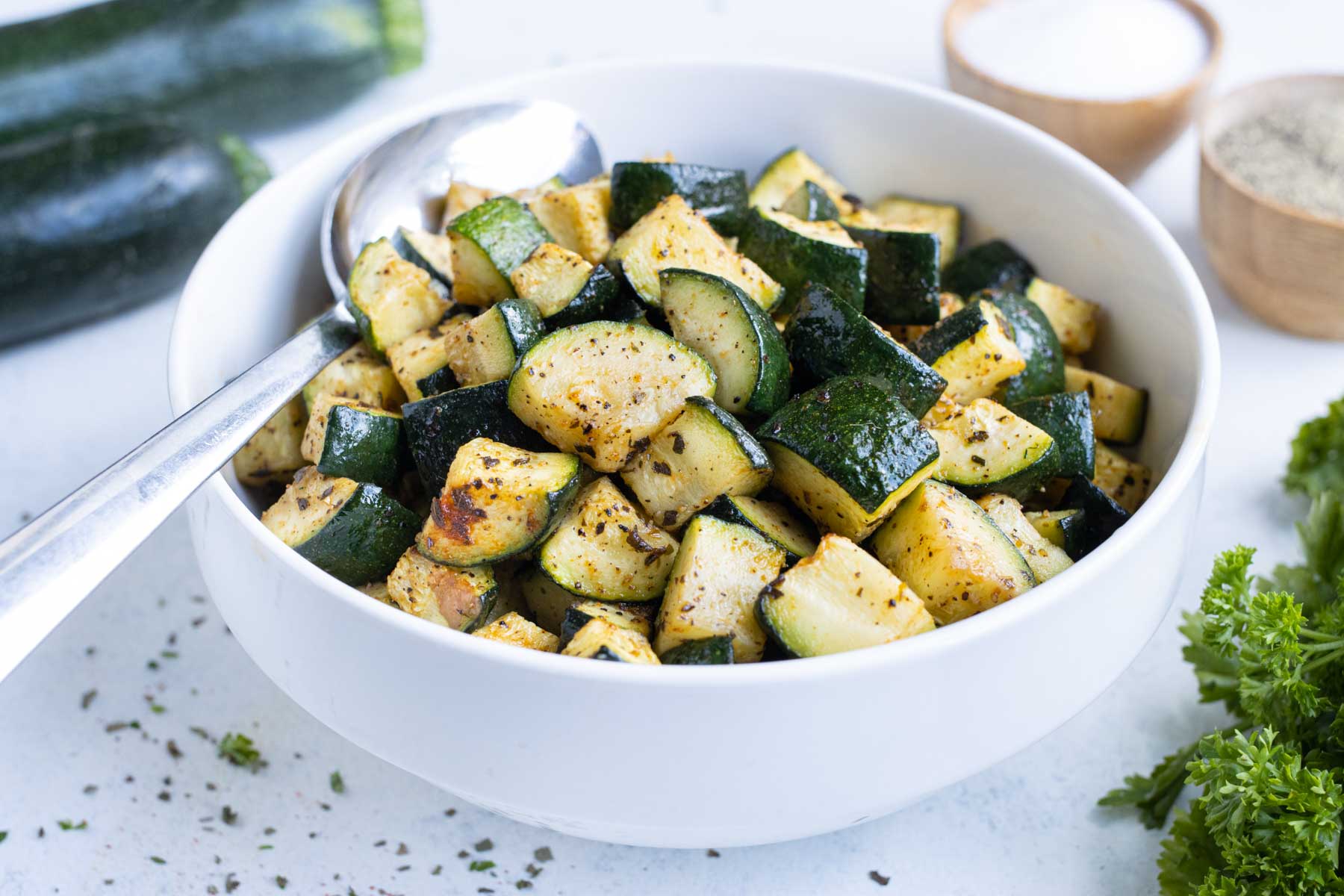 Air Fryer Zucchini Recipe - Evolving Table