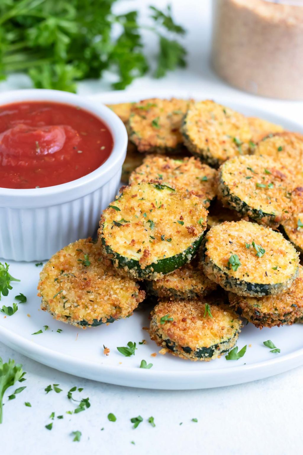 Air Fryer Zucchini Chips (so Crispy!) - Evolving Table