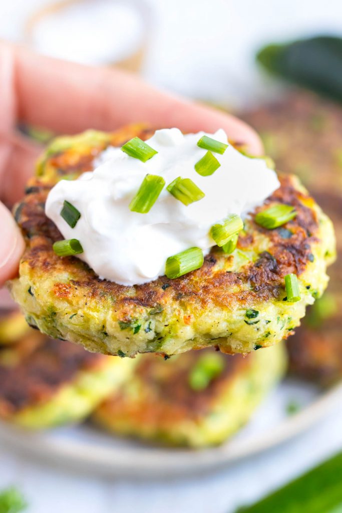 Crispy Zucchini Fritters Recipe - Evolving Table