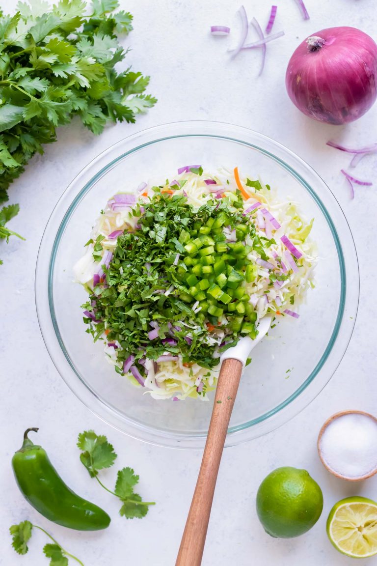 Fast Minute Fish Taco Slaw Recipe Evolving Table