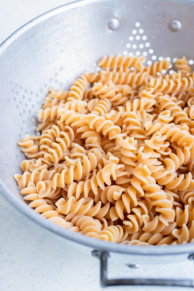 Italian Dressing Pasta Salad with Parmesan | Vegetarian, Gluten-Free