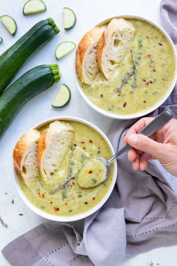 Creamy Zucchini Soup Recipe - Evolving Table