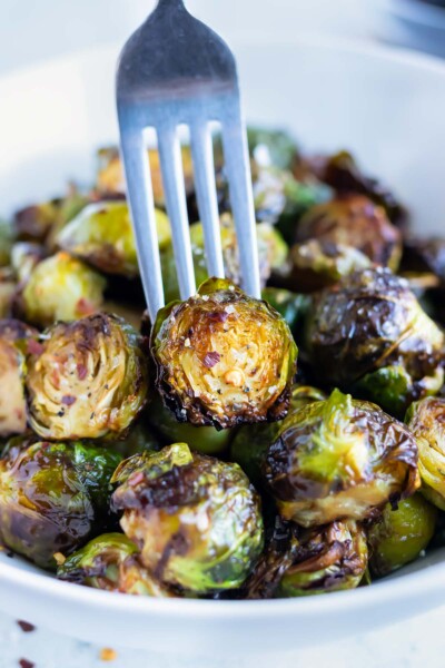 Crispy Air Fryer Brussels Sprouts - Evolving Table