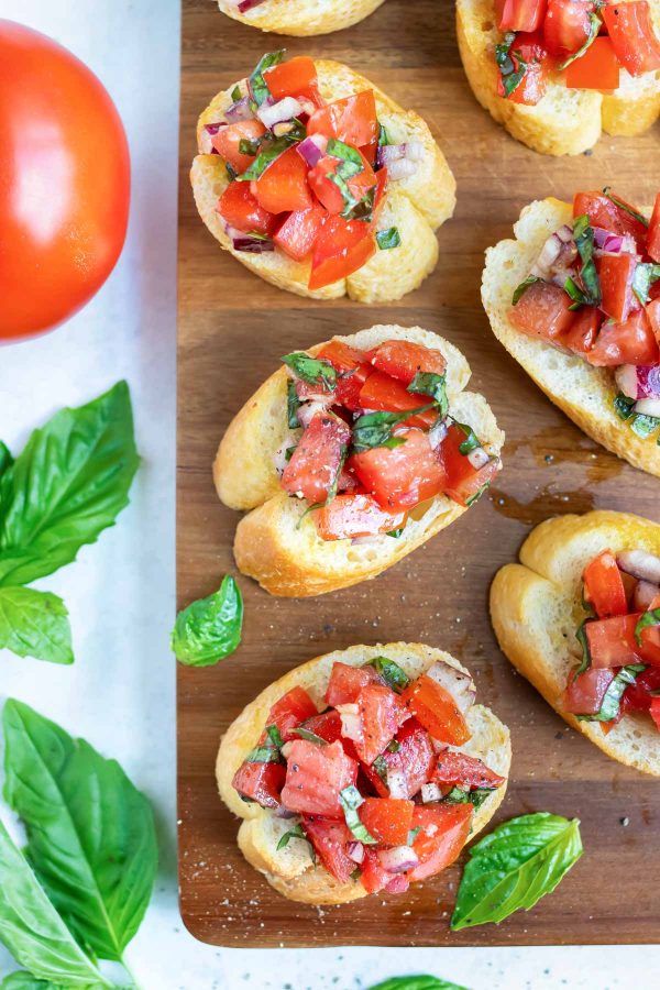 Fresh Tomato Bruschetta (Italian Recipe) - Evolving Table