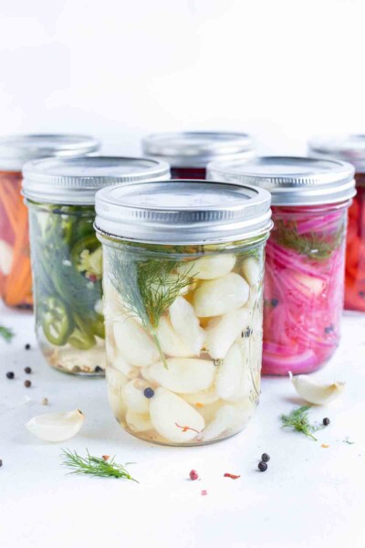 Quick Pickled Garlic Recipe - Evolving Table