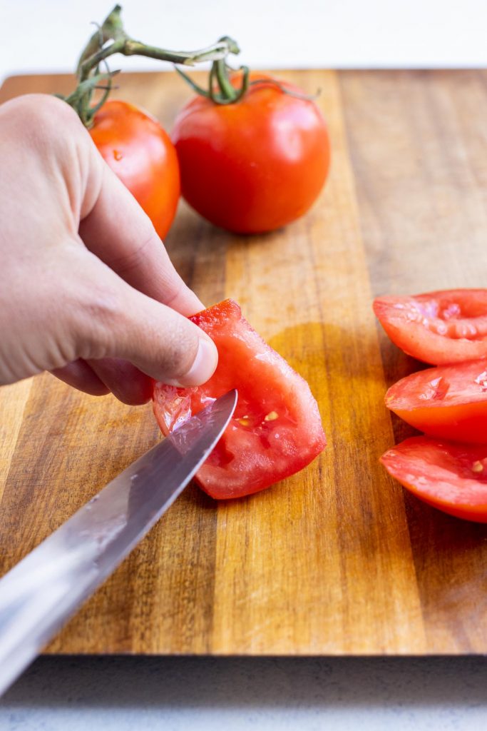 How to Dice a Tomato (NoMess Method!) Evolving Table