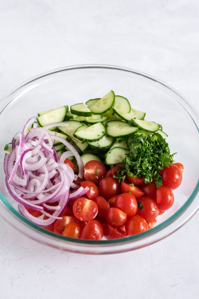 Greek Cucumber Tomato Salad Recipe - Evolving Table