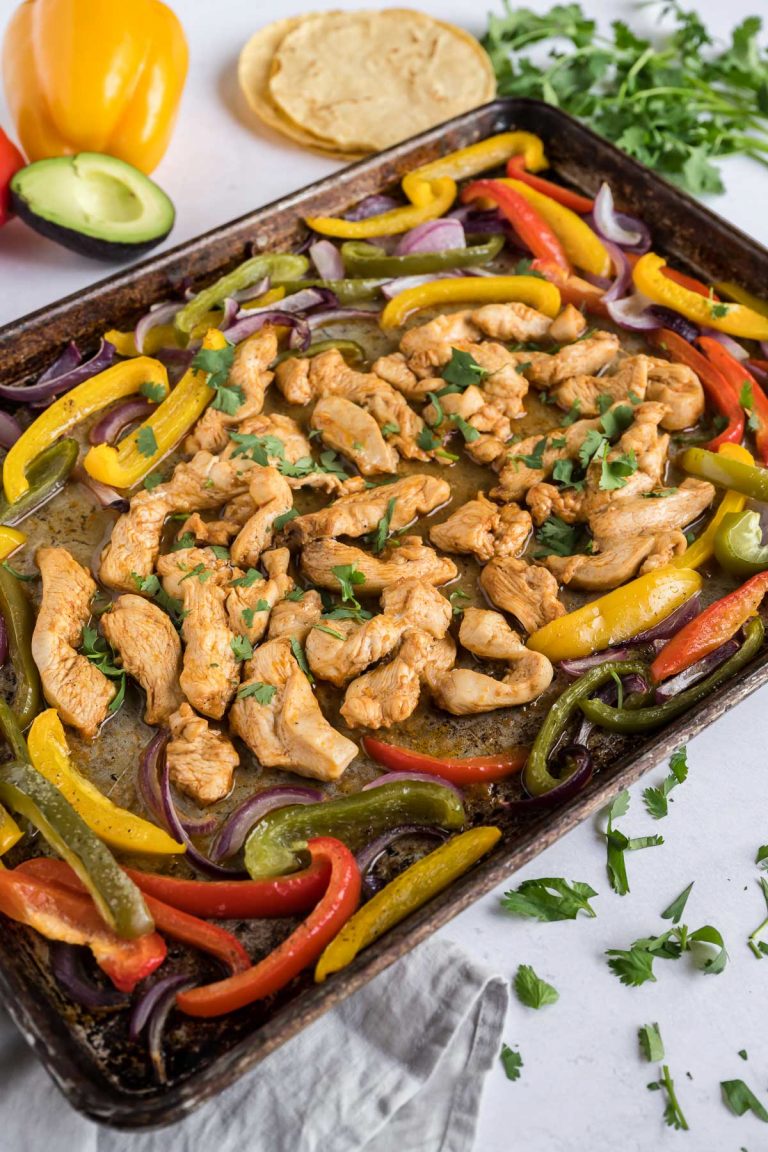 Sheet Pan Chicken Fajitas Recipe Evolving Table