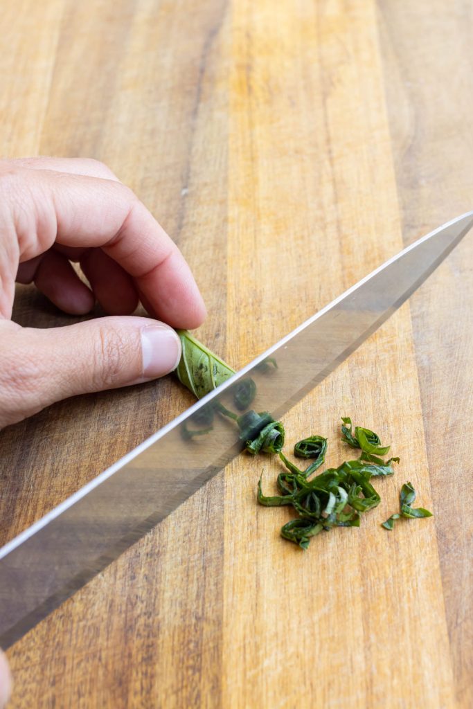 How to Chiffonade (Basil & Herbs) Evolving Table