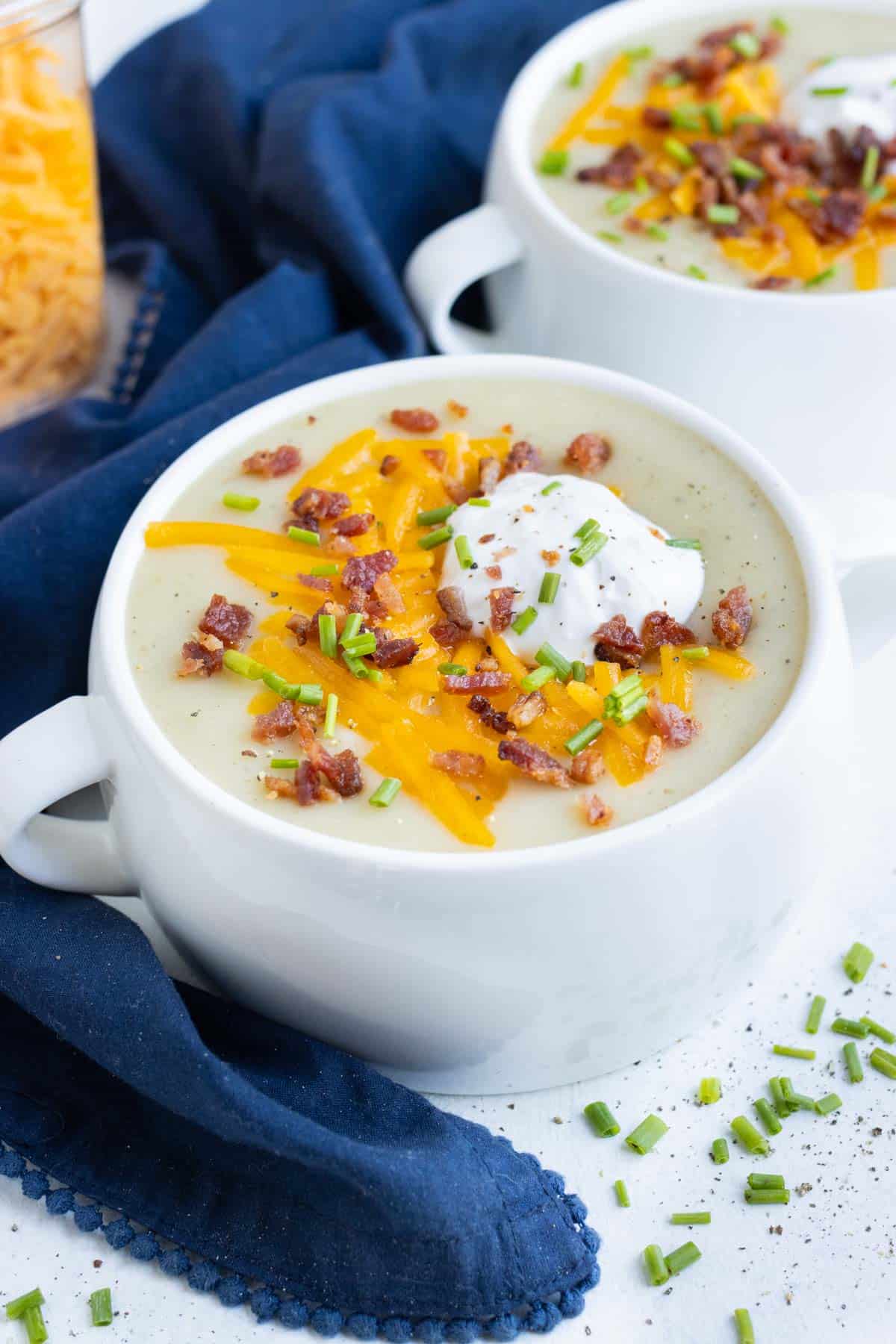 Instant Pot Potato Soup - Evolving Table