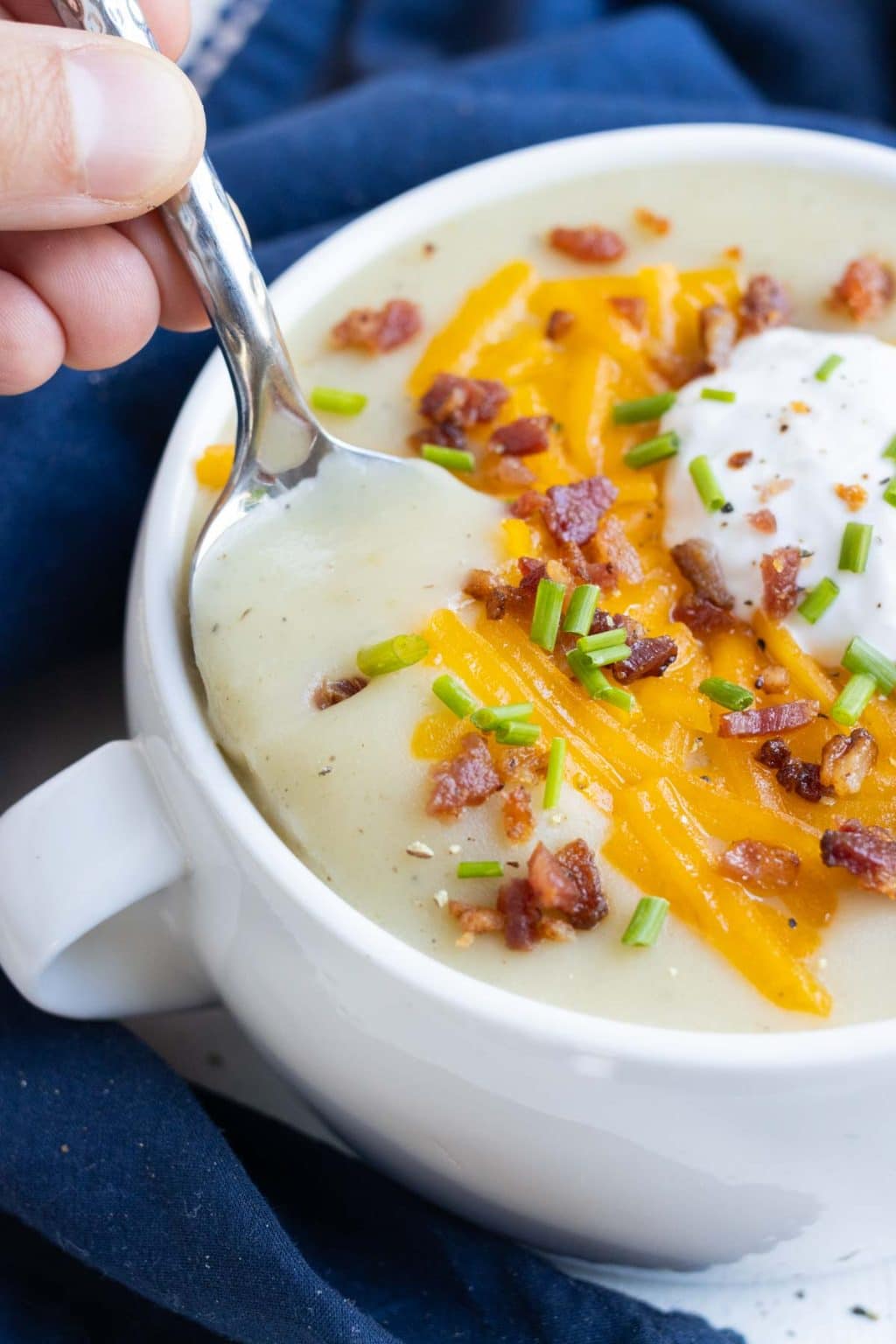 Instant Pot Potato Soup - Evolving Table