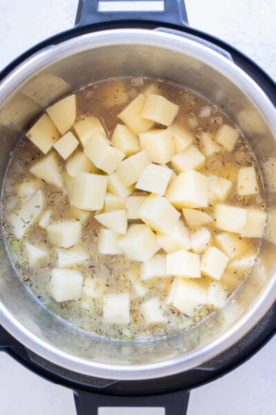 Instant Pot Potato Soup - Evolving Table