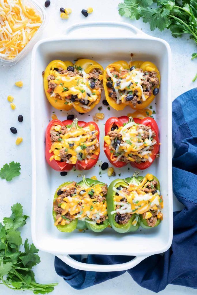 Best Mexican Stuffed Bell Peppers - Evolving Table