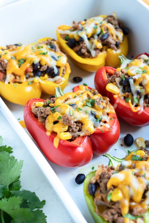 Best Mexican Stuffed Bell Peppers - Evolving Table