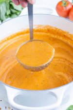 Creamy Tomato Basil Bisque - Evolving Table