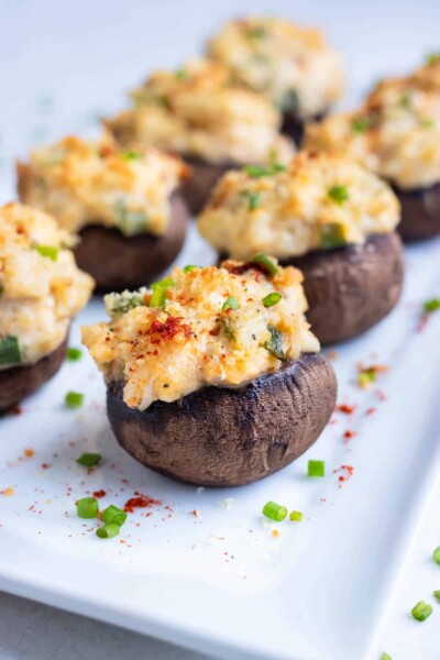 Crab Stuffed Mushrooms Recipe - Evolving Table