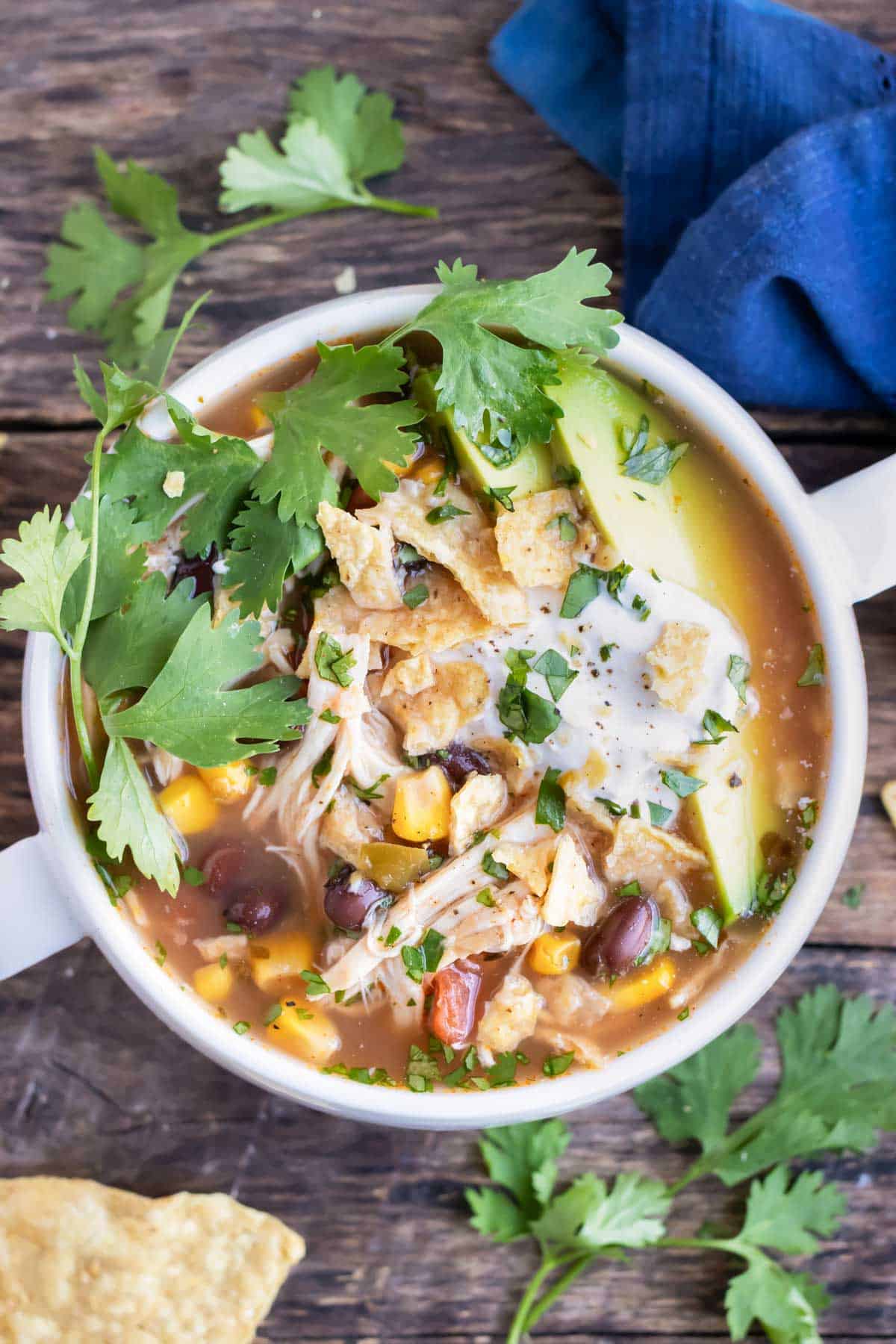 Slow Cooker Chicken Tortilla Soup (Dump and Go!) - Real Food Whole