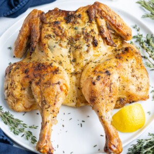 Serve spatchcock chicken at your next party.