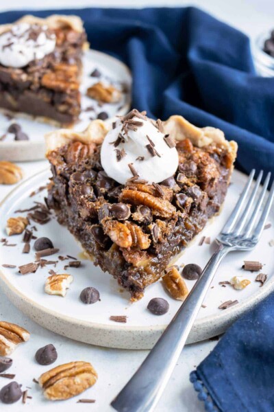 Chocolate Chip Pecan Pie Recipe - Evolving Table