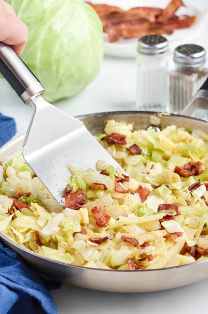 Fried Cabbage with Bacon - Evolving Table