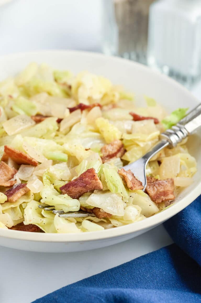 Fried Cabbage with Bacon Evolving Table