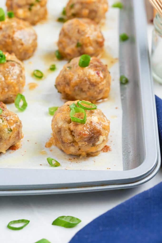 Keto Sausage Balls with Cream Cheese - Evolving Table