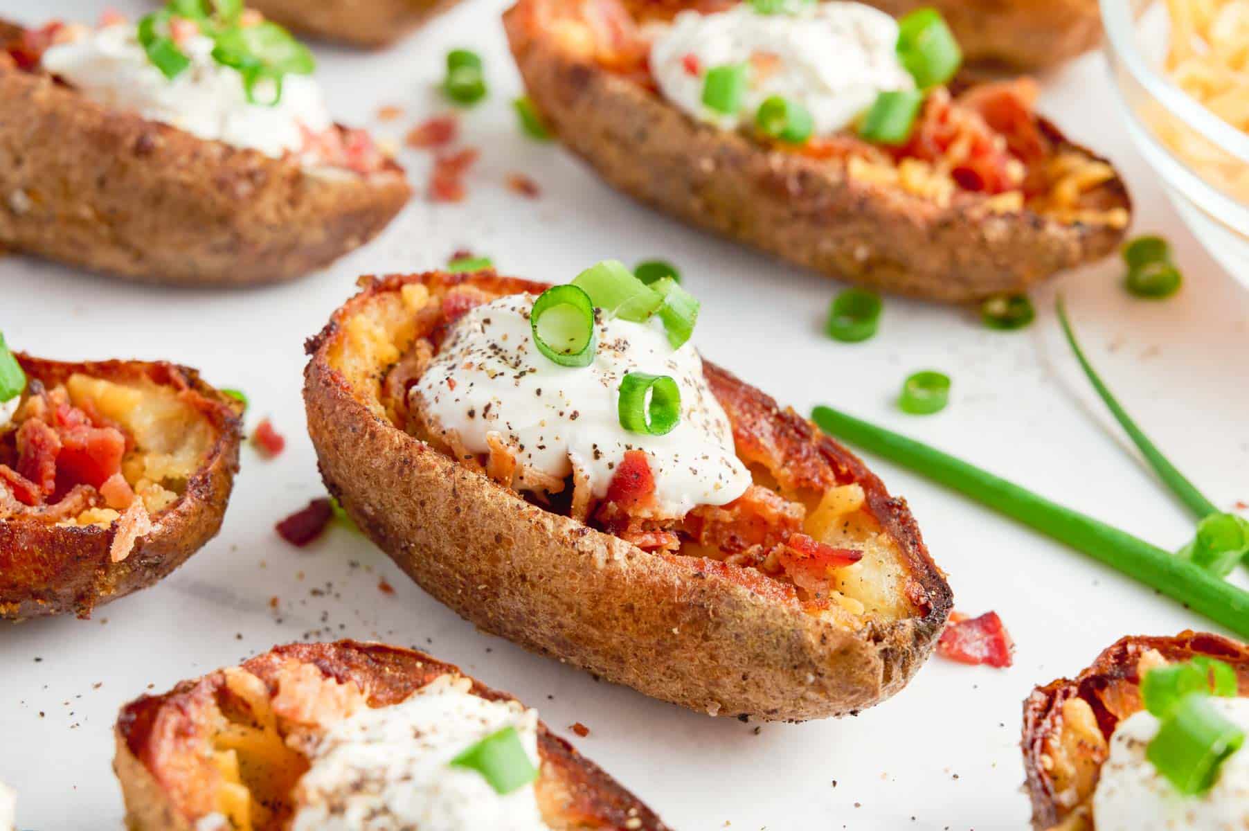 Loaded Potato Skins Recipe - Evolving Table