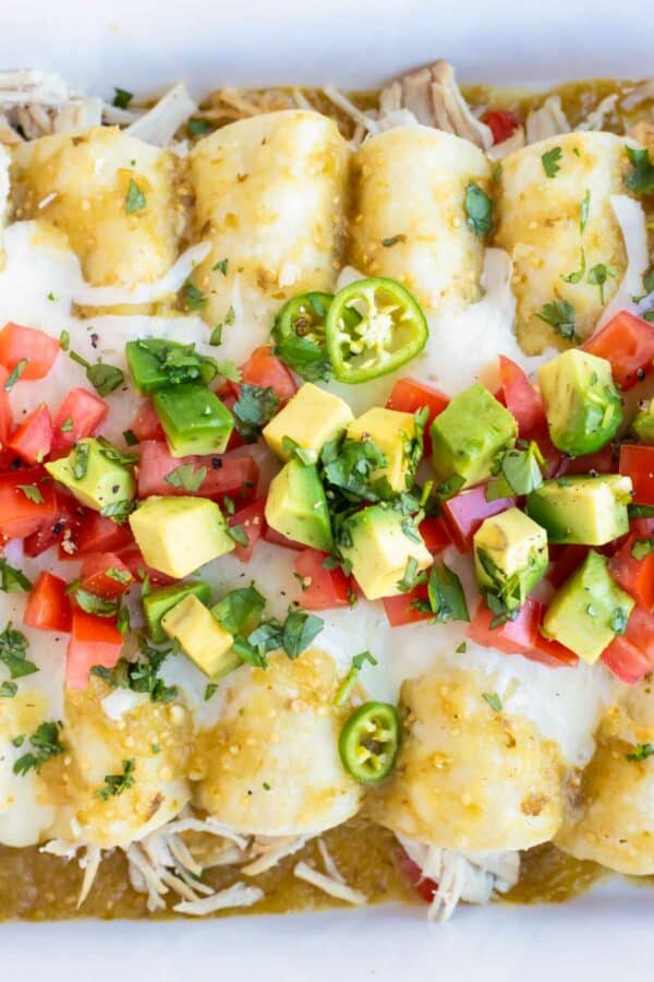 Easy Enchiladas Verdes Recipe - Evolving Table