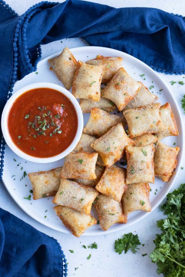 Air Fryer Pizza Rolls - Evolving Table