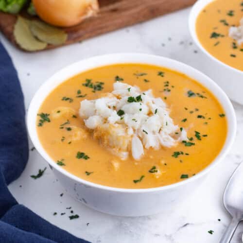 Creamy Crab Bisque Recipe - Evolving Table