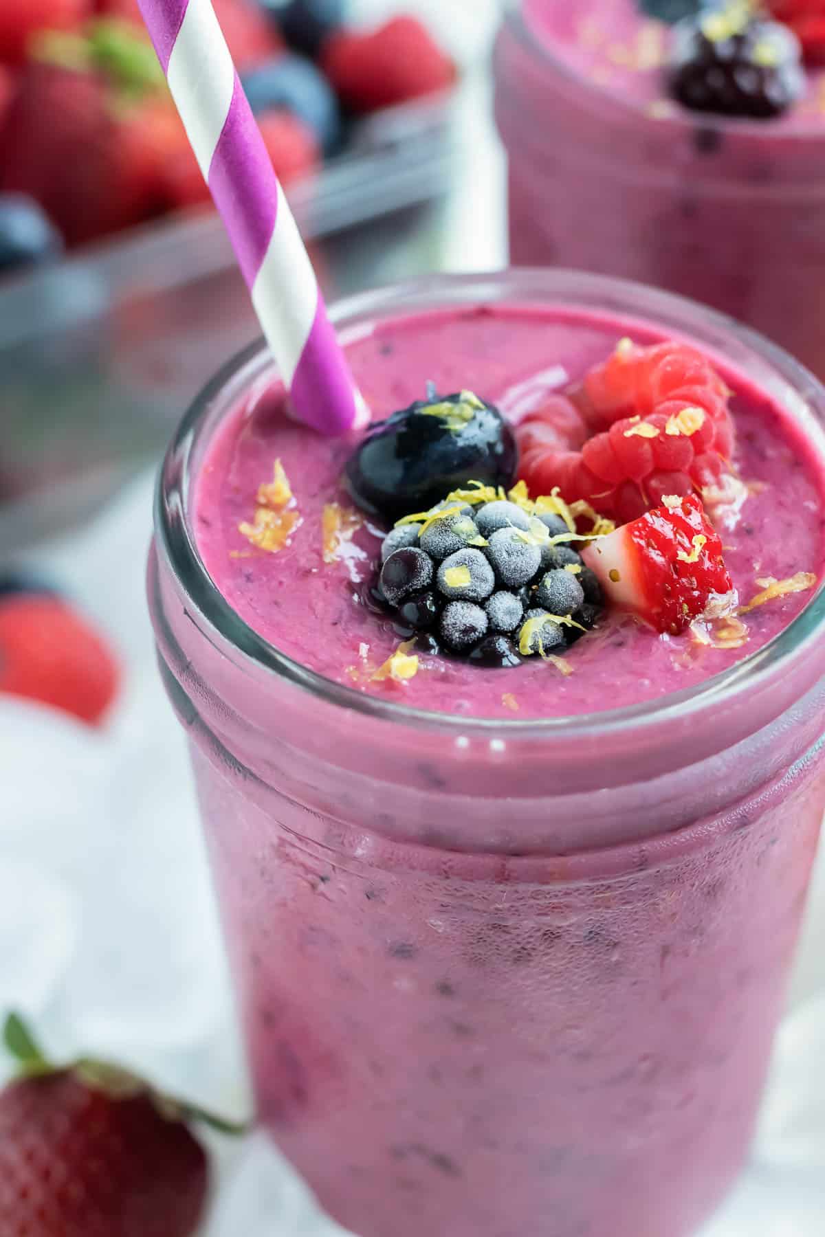 Berries n' Cream Protein Smoothie - Recipe - nutribullet