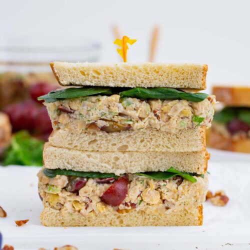 Chickpea Salad Sandwich (Vegan Recipe) - Evolving Table