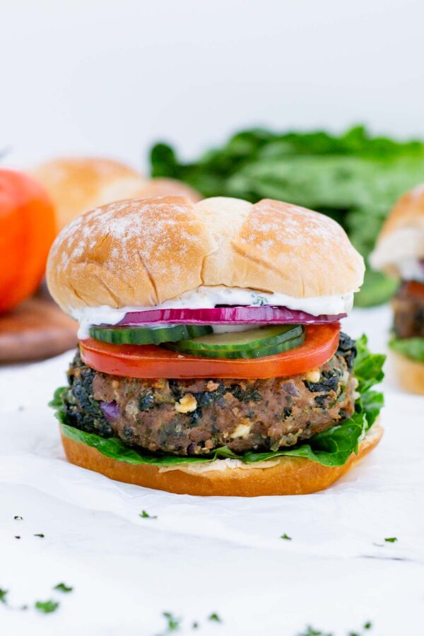 Greek Turkey Burgers - Evolving Table