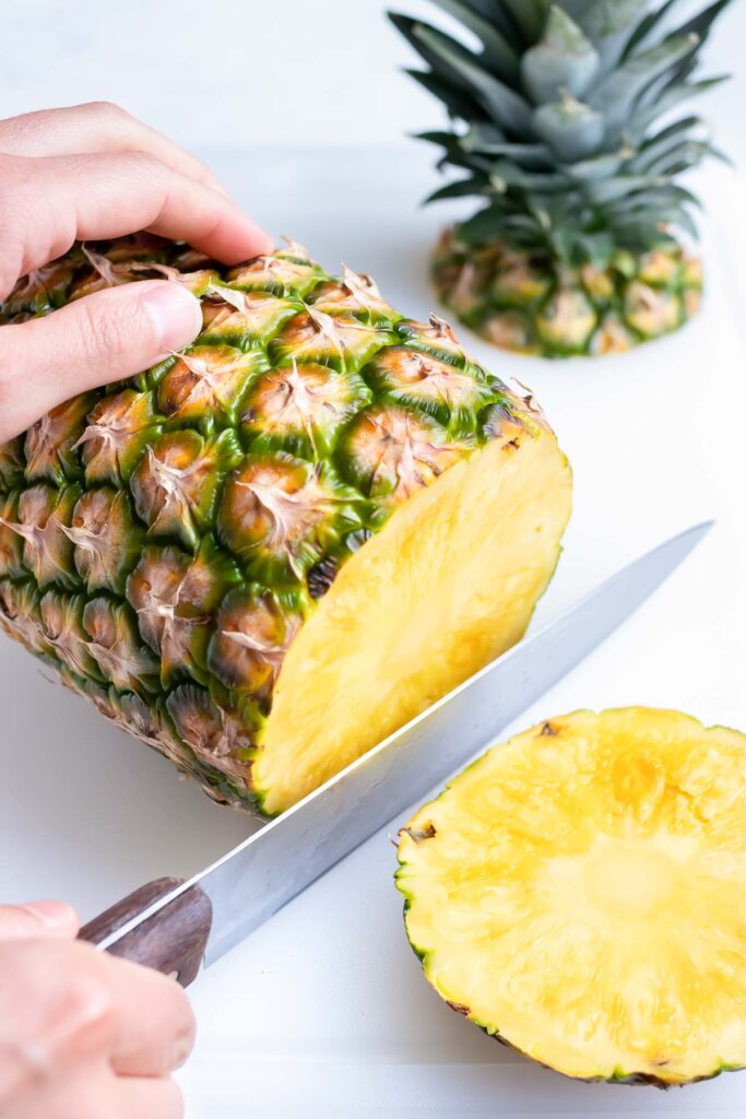 How To Cut Pineapple The Easy Way Evolving Table