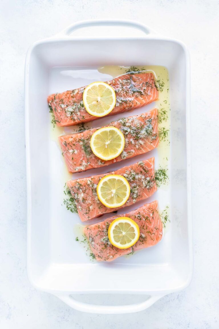 Baked Lemon Dill Salmon Recipe - Evolving Table