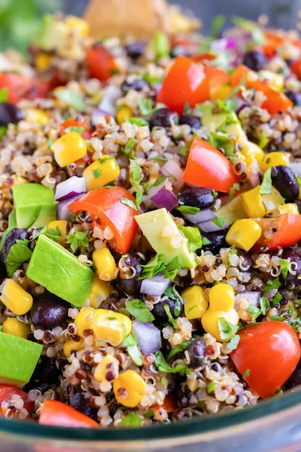 Mexican Quinoa Salad with Avocado - Evolving Table