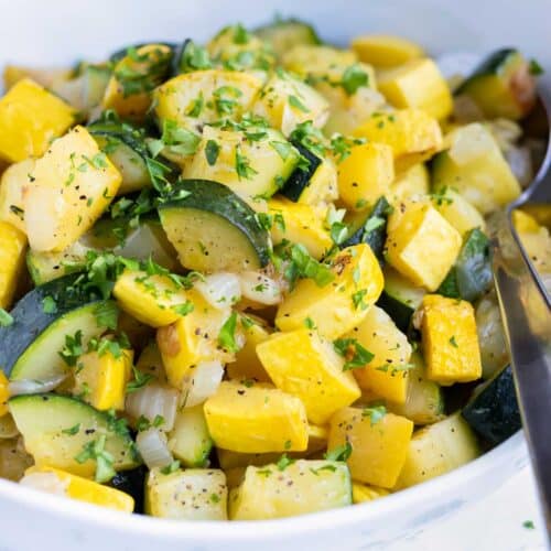 Simple Sautéed Zucchini and Squash - Evolving Table